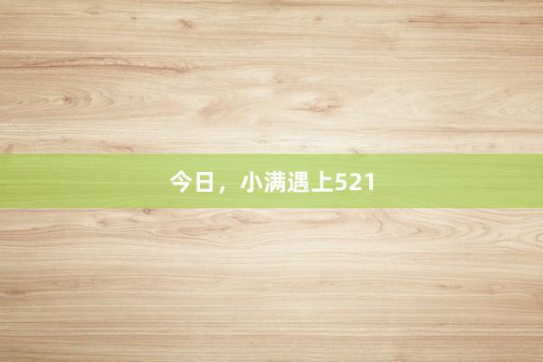 今日，小满遇上521