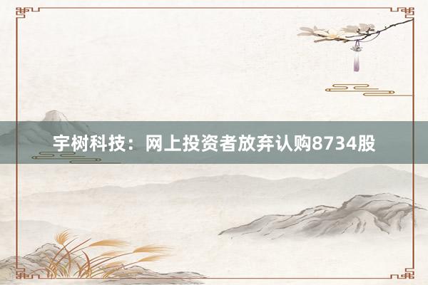 宇树科技：网上投资者放弃认购8734股
