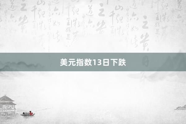 美元指数13日下跌