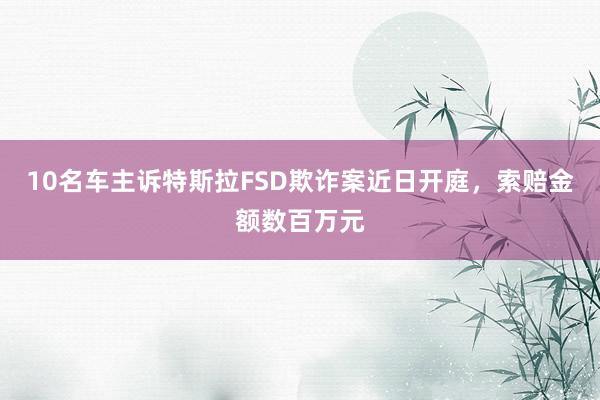10名车主诉特斯拉FSD欺诈案近日开庭，索赔金额数百万元