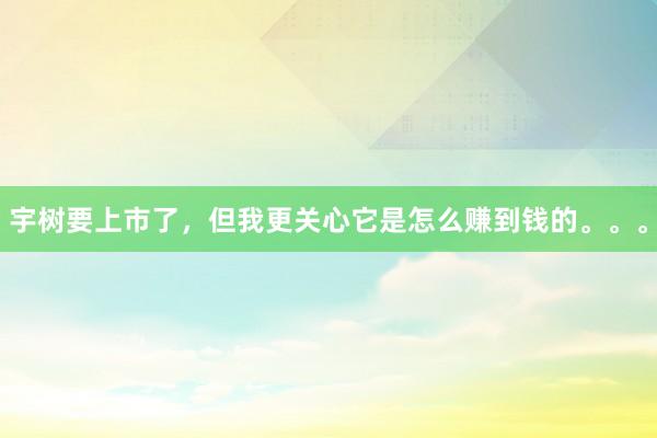 宇树要上市了，但我更关心它是怎么赚到钱的。。。