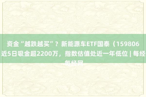 资金“越跌越买”？新能源车ETF国泰（159806）近5日吸金超2200万，指数估值处近一年低位 | 每经网
